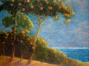 Sunset in Liguria by Gaetano Previati